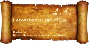 Latosinszky Aglája névjegykártya
